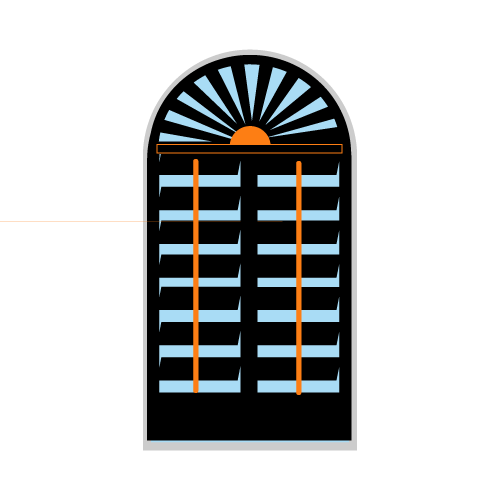 Forme sunburst sus (cu T Post)